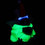 Cute Little Christmas Alien Silicone Water Pipe w Glass Bowl - 4.75" 3ct - Image 4