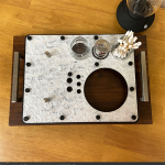 Zenco Vaporizer Double Sommelier Dab Sipping Glass Serving Tray with Handles for Drinkable Vapor - Image 3