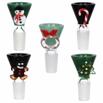 5CT BUNDLE - Christmas Decorated Herb Slides - 14mm M / Assorted Designs - Image 2