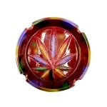 TIE DYE POLYSTONE LEAF ROUND ASHTRAY - Image 3