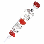 2PC SET - Pulsar Cool Down My Heart Glycerin Glass Dab Straw - 9.5" / Assorted Colors - Image 3