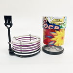 Wakit Grinder Stand for Wakit (TM) Ball and Chain Kitchen Grinder ~ Acrylic with Mini Broom - Image 3