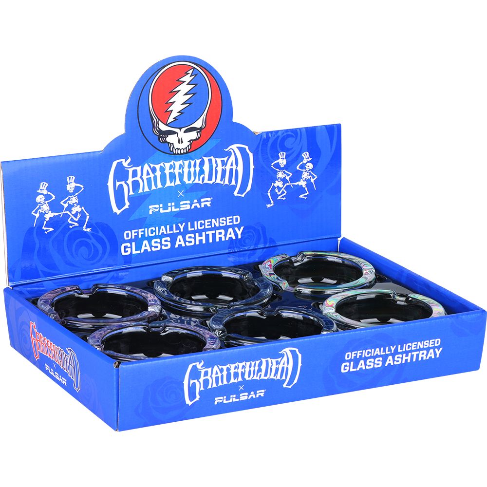 Grateful Dead x Pulsar V2 Licensed Glass Ashtray - 3.5" / 6ct