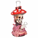Mushroom Skull Tentacle Glass & Vinyl Water Pipe - 10.5" / 14mm F - Image 2