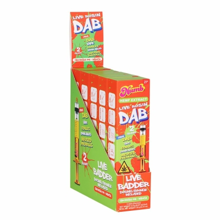 Numb THCA Live Rosin Badder Glass Syringe | 2g | 5ct Display