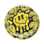 Yellow Melting Smiley Glass Ashtray - Image 2