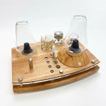 The Zenco Drinking Glass Vaporizer Organizing Tray For Duo or Flow and Cleaning Station with ISO Pump and Swab Jar - Image 2