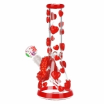 Pulsar Kiss My Lips Glow In Dark Beaker Glass Water Pipe - 9.75" / 14mm F - Image 3