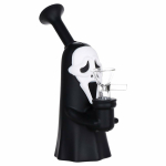 Scary Mask Silicone Water Pipe w Glass Bowl - 6.3" / 14mm F