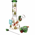 Pulsar Christmas Tree Herb Pipe Duo - 10" / 14mm F
