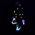 Shroom Xmas Tree Enamel Resin Sculpted Glass Spoon Pipe - 5" - Image 2