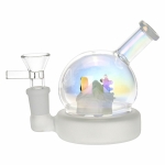 Christmas House Globe Glass Water Pipe - 3.75" / 14mm F - Image 2