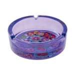 PURPLE HIPPIE FLOWER GLASS ASHTRAY - Image 3