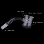 HONEY BEVEL BOWL QUARTZ BANGER - 45° DEGREE | YL - Image 5