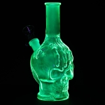 SeshGear Drippy Skullz Glass Water Pipe - 7" / 14mm F / Assorted Colors 3ct - Image 2