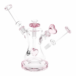 Pulsar Date Night: Part 2 Dual Neck Glass Water Pipe | 8.5" | 14mm F - Image 11