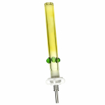 Glass Honey Straw w/ Titanium Tip - 6" - Image 2