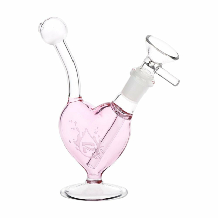Pulsar Big Heart Glass Water Pipe - 5.5" / 14mm F