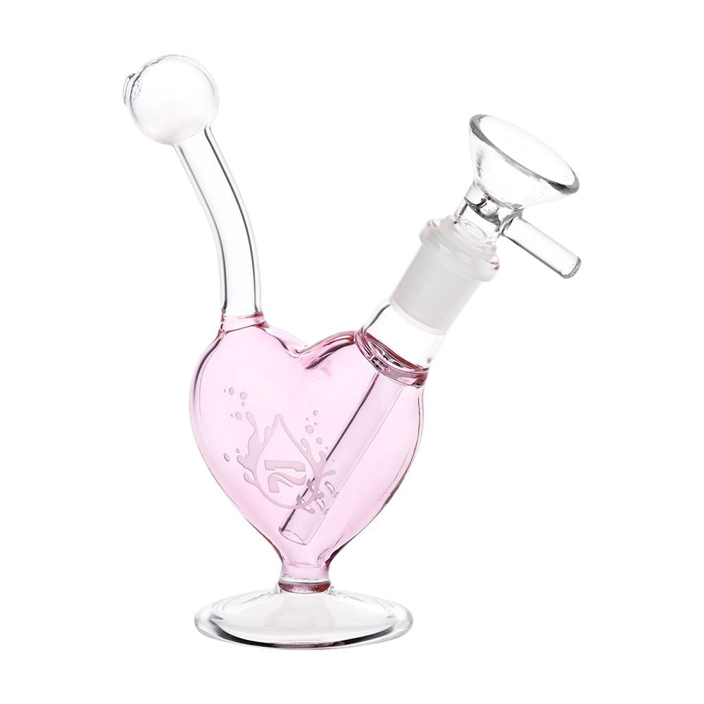 62fd72a1-605c-41af-b44c-538914c07751.jpg Pulsar Big Heart Glass Water Pipe - 5.5" / 14mm F - Image 1