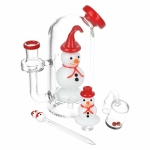 Smiling Snowman Glass Dab Rig Set - 6" / 14mm F - Image 3
