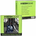 SeshGear Skulled Out Water Pipe Kit - 6" /  Colors & Designs Vary - Image 5