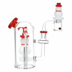 Smiling Snowman Glass Dab Rig Set - 6" / 14mm F - Image 2