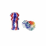 Pulsar Rainbow w/ Opal Glass Mouthpiece Attachment for Puffco Pivot w/ Display Stand - Colors Vary - Image 5