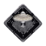 SILVER UFO ASHTRAY