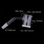 HONEY & MILK BEVEL QUARTZ BANGER - 45° DEGREE | YL - Image 6