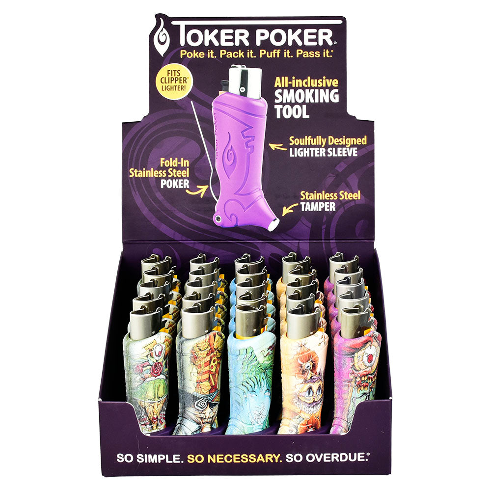 Toker Poker Lighter Sleeve- 25PC Clipper/Alice in Wonderland/Asst