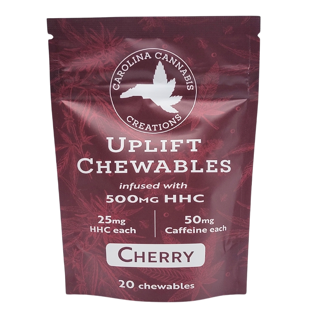 Uplift Chewables | HHC+Caffeine | Cherry 20ct bag