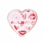 Pulsar Valentine's XOXO Glass Beaker Water Pipe & Hand Pipe Set - 10" / 14mm F - Image 4