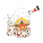 Christmas Waterwheel Bell Jar Water Pipe - 4.5" / 14mm F - Image 4