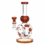 Pulsar Crazy Pumpkins Glass Water Pipe 7.9" / 14mm F - Image 6