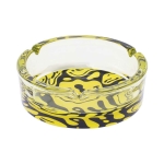 YELLOW MELTING SMILEY GLASS ASHTRAY - Image 2