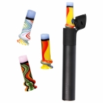 Pulsar Candy Stripe Glass Mouthpiece Attachment for Puffco Pivot w/ Display Stand - Colors Vary