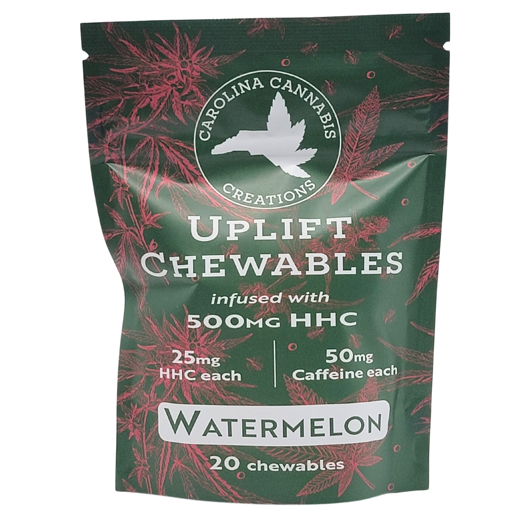 Uplift Chewables | HHC+Caffeine | Watermelon 20ct bag