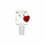 Pulsar Cupids Heart Bubble Base Glass Water Pipe - 12" / 14mm F - Image 3