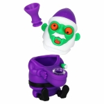 3CT BUNDLE - SeshGear Trippy Santa Silicone/Glass Water Pipe - 5.75" / Assorted Colors - Image 4