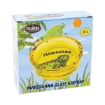 YELLOW MARIGUANA GLASS ASHTRAY - Image 2