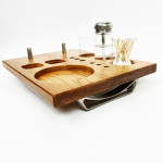 Zenco Sipping Vaporizer Basic All  Wood Tray for Organizing Your Dab Session with ISO Dispenser and Swab Jar - Image 5