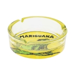 YELLOW MARIGUANA GLASS ASHTRAY - Image 3