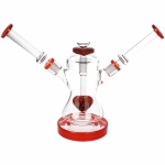 Pulsar Date Night: Part 2 Dual Neck Glass Water Pipe | 8.5" | 14mm F - Image 3