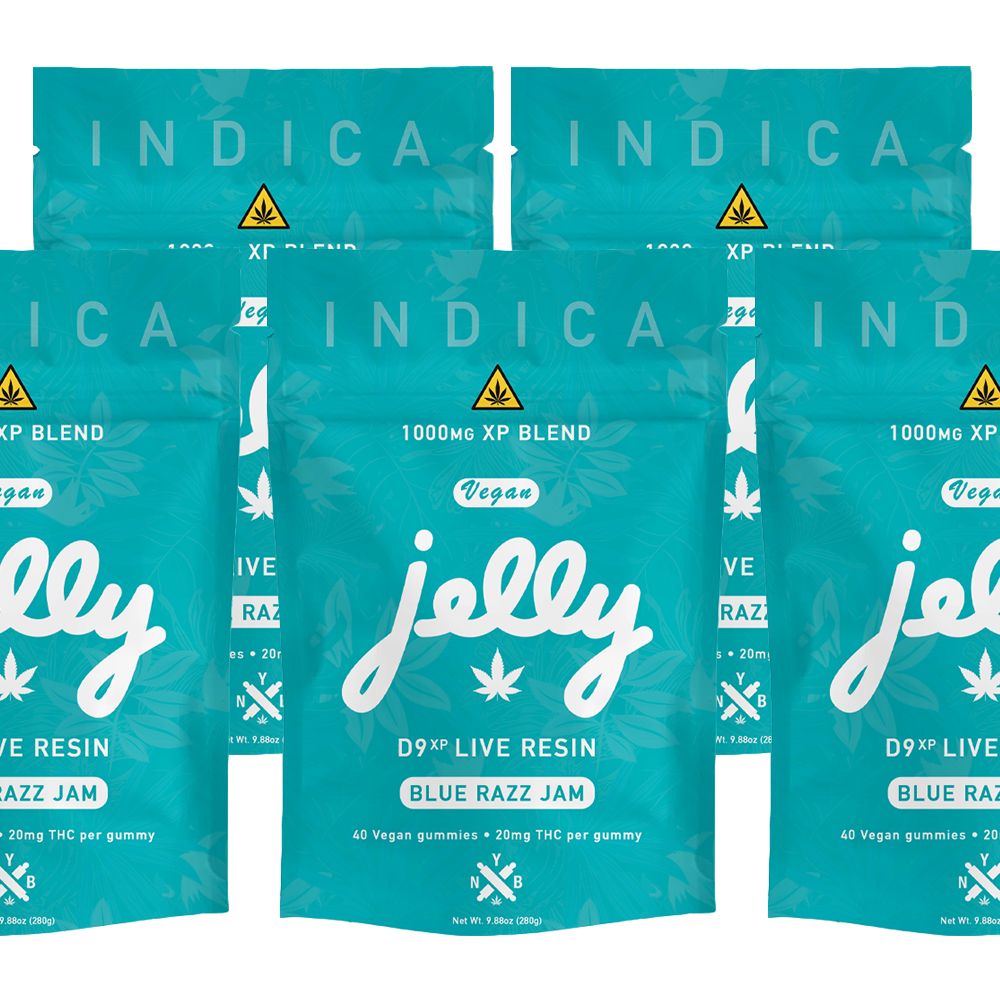b099ddc0-7230-42c3-a25a-a97b42c8e125.jpg Not Your Bakery Jelly D9XP Vegan Gummies | 1000mg | 40pc | 5pk Bundle - Image 1