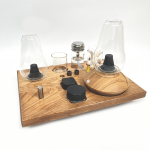 Zenco Sipping Vaporizer Basic All  Wood Tray for Organizing Your Dab Session with ISO Dispenser and Swab Jar - Image 4