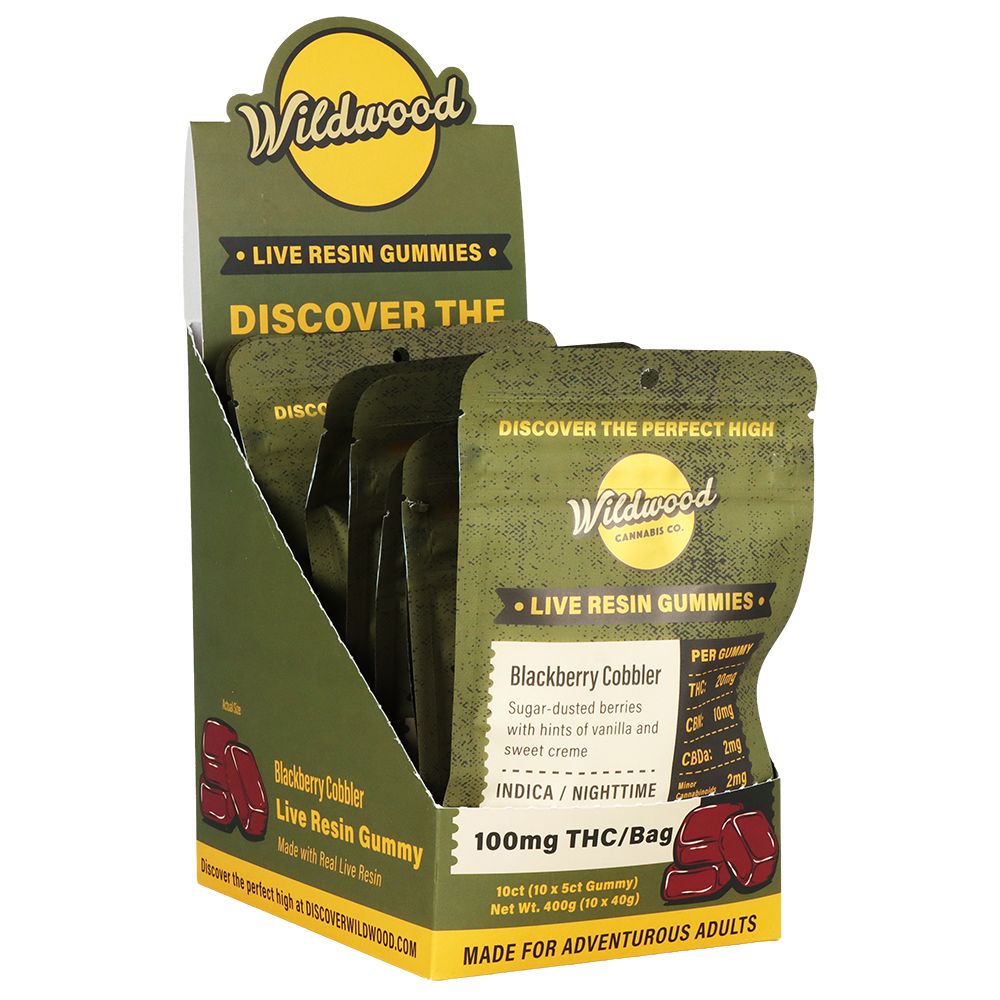 Wildwood Dispensary Grade Live Resin THC Gummies | 100mg | 5pc | 10pk Display