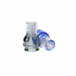 Pulsar Vortex Glass Mouthpiece Attachement for Puffco Pivot w/ Display Stand - Colors Vary - Image 5