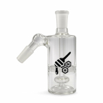 HONEYBEE HERB CORE CYLINDER DOUBLE PERC GLASS ASH CATCHER