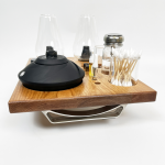 Zenco Sipping Vaporizer Basic All  Wood Tray for Organizing Your Dab Session with ISO Dispenser and Swab Jar - Image 3