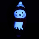 Snowman Enamel Resin Sculpted Glass Spoon Pipe - 6.25" - Image 3